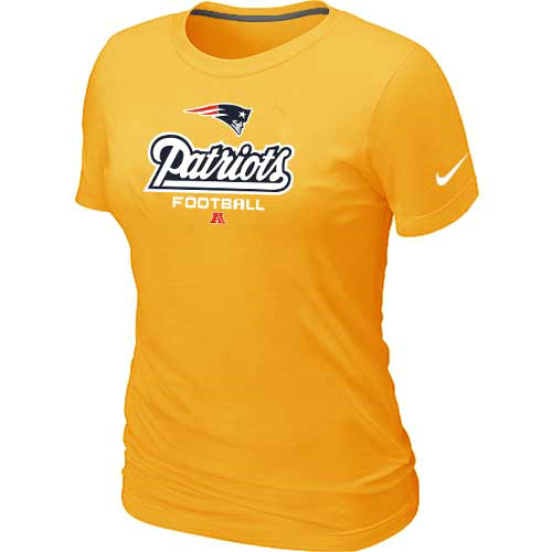 Nike New England Patriots Women's Critical Victory NFL T-Shirt - Yellow